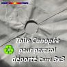 Toile Canopée Ecrue pour Parasol Déporté CARREE 3x3 : le perçage central