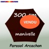 Parasol Arcachon Mocca 300 cm à manoeuvre par manivelle