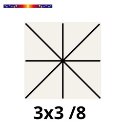 Toile 3x3 Écru Blanc Cassé (mat-central)