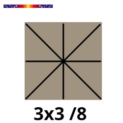 Toile 3x3 Taupe (mat-central)