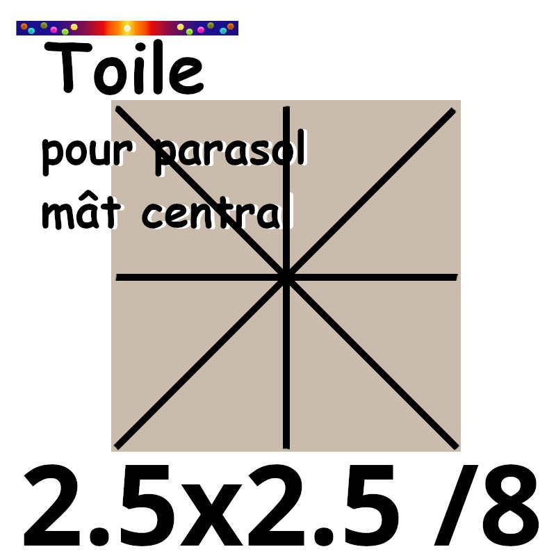 Toile 2.5X2.5 Soie Grège (mat-central)