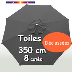 Toile Gris Souris Ø350 cm (8 cotés-mât central Lacanau)