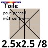 Toile 2.5X2.5 Soie Grège (mat-central)