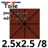 Toile 2.5X2.5 Terracotta (mât-central)