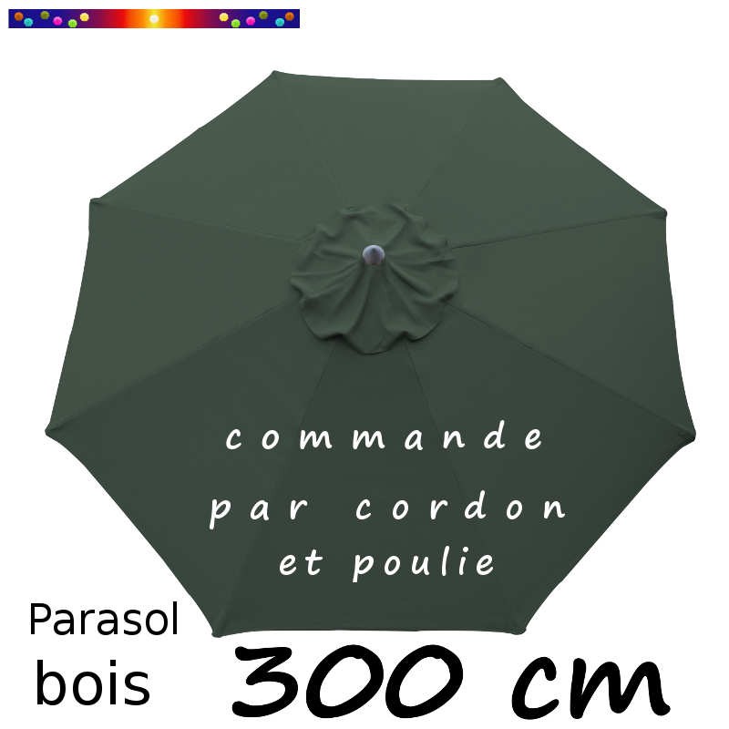 Parasol Lacanau Bois Ø300cm (poulie et cordon) GINKGO
