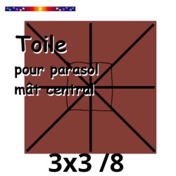 Toile 3x3 Terracotta (mat-central)