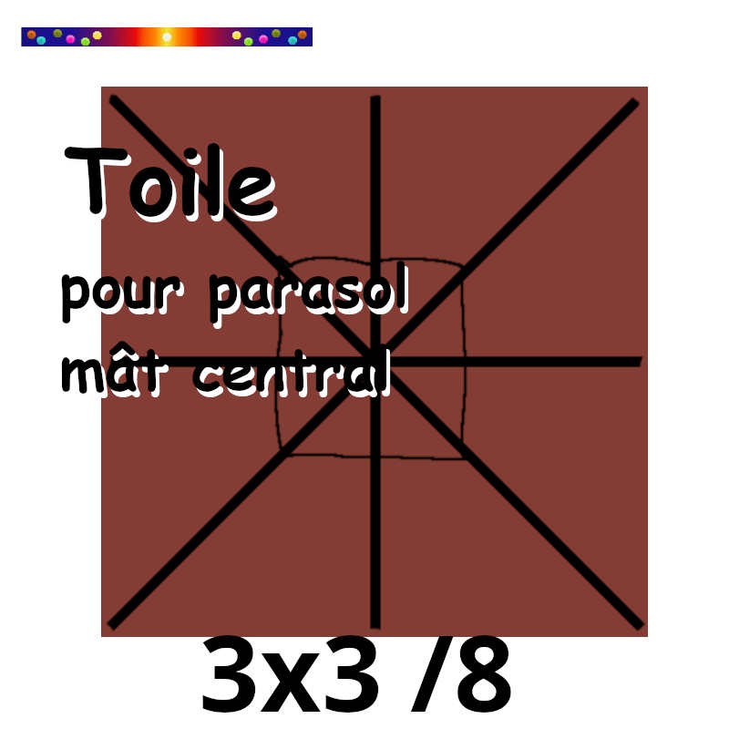 Toile 3x3 Terracotta (mat-central)