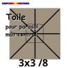Toile 3x3 Taupe (mat-central)