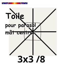 Toile 3x3 Écru Blanc Cassé (mat-central)