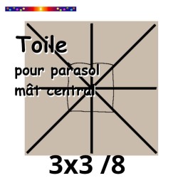 Toile 3x3 Soie Grège (mat-central)