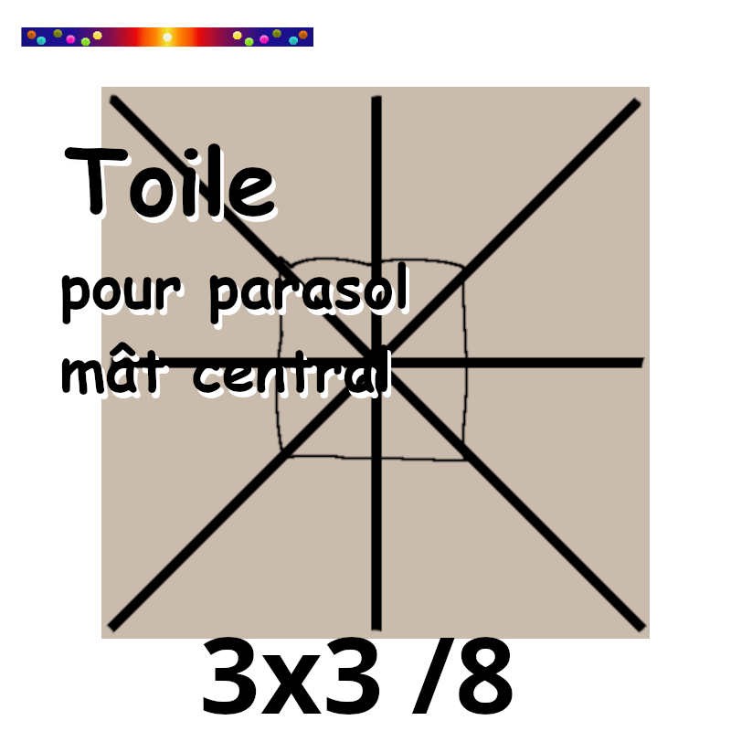 Toile 3x3 Soie Grège (mat-central)