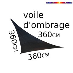 Voile d'Ombrage Triangle 360 cm Gris Anthracite