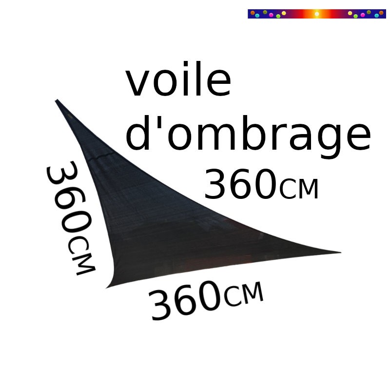 Voile d'Ombrage Triangle 360 cm Gris Anthracite