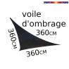Voile d'Ombrage Triangle 360 cm Gris Anthracite