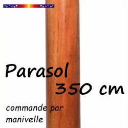 Parasol Lacanau Soie Grège 350 cm Bois Manivelle : couleur du mât