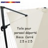 Toile Blanc cassé CARREE 2.5 X 2.5 pour Parasol Déporté Bisca