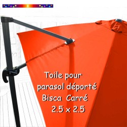 Toile de remplacement pour parasol déporté 2.5 x 2.5 Capucine
