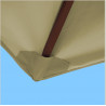 Toile polyester pour parasol carré 2x2 Soie Grège : coté bas de la baleine