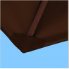 Toile polyester pour parasol carré 2x2 Chocolat : coté bas de la baleine