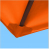 Toile polyester pour parasol carré 2x2 Orange : coté bas de la baleine