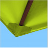 Toile polyester pour parasol carré 2x2 Vert Lime : coté bas de la baleine