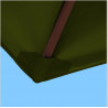 Toile polyester pour parasol carré 2x2 Vert Olive : coté bas de la baleine