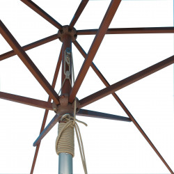 Armature Parasol Lacanau 2x3 Bois : détail vu de dessous