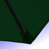 Parasol Lacanau Vert Pinède 350 cm Bois Manivelle : Détail de la toile et du fourreau en bout de baleine