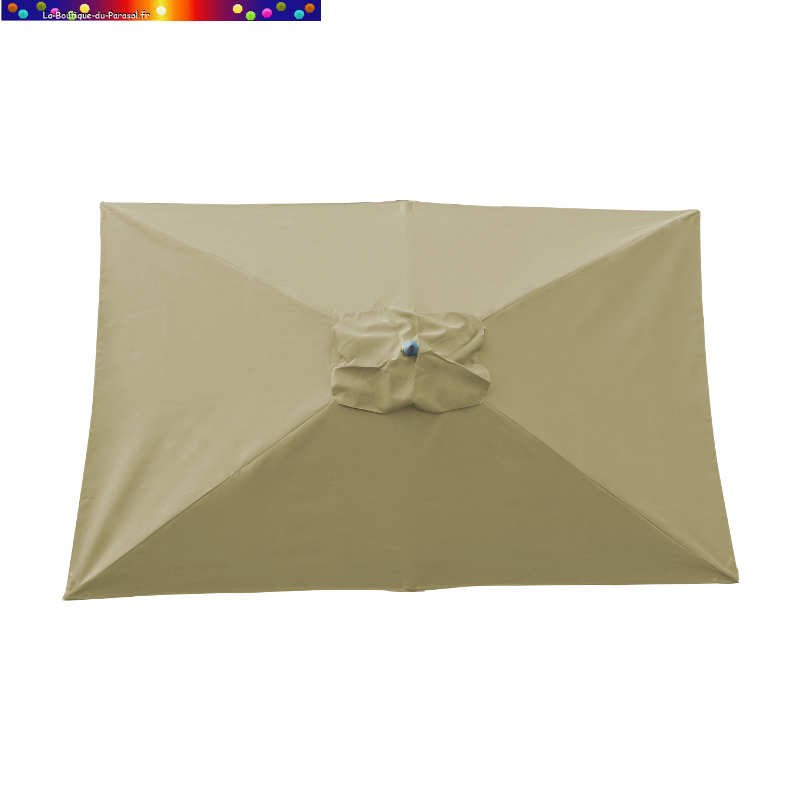 Parasol Lacanau Sable Greige 200 x 300 cm Alu vu de dessus Parasol Lacanau Sable Greige 200 x 300 cm Alu vu de dessus