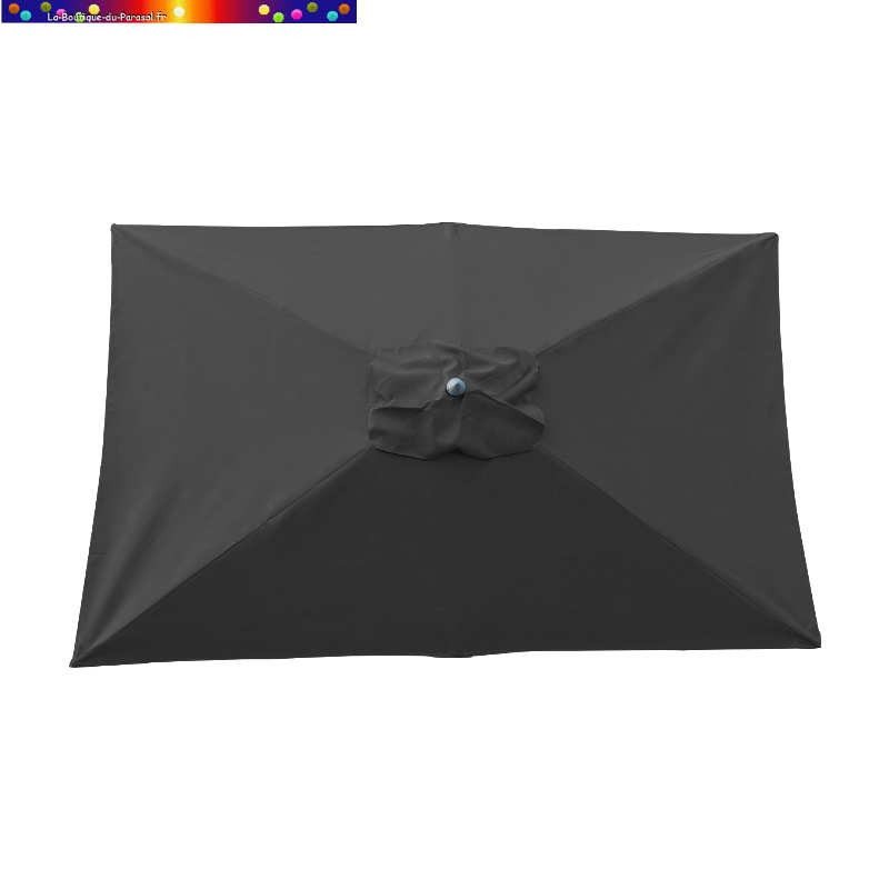 Parasol Lacanau Gris Souris 200 x 300 cm Alu vu de dessus Parasol Lacanau Gris Souris 200 x 300 cm Alu vu de dessus