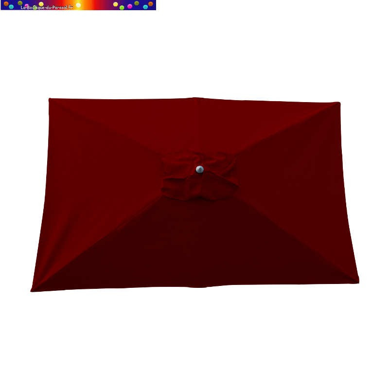 Parasol Lacanau Rouge Bordeaux 200 x 300 cm Alu vu de dessus Parasol Lacanau Rouge Bordeaux 200 x 300 cm Alu vu de dessus