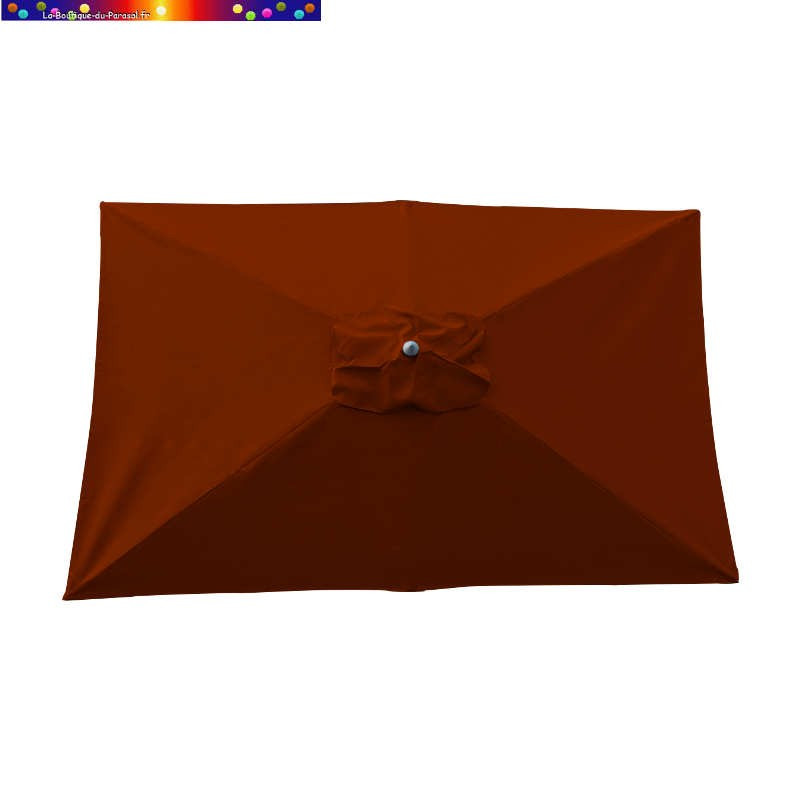 Parasol Lacanau Terracotta 200 x 300 cm Alu vu de dessus Parasol Lacanau Terracotta 200 x 300 cm Alu vu de dessus