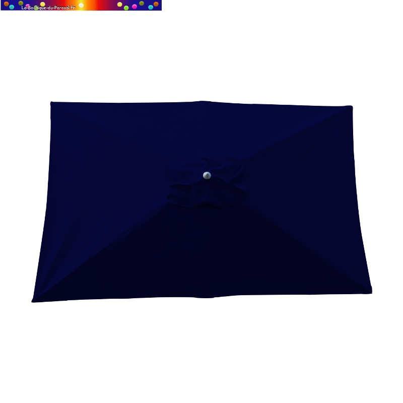 Parasol Lacanau Bleu Marine 200 x 300 cm Alu vu de dessus Parasol Lacanau Bleu Marine 200 x 300 cm Alu vu de dessus
