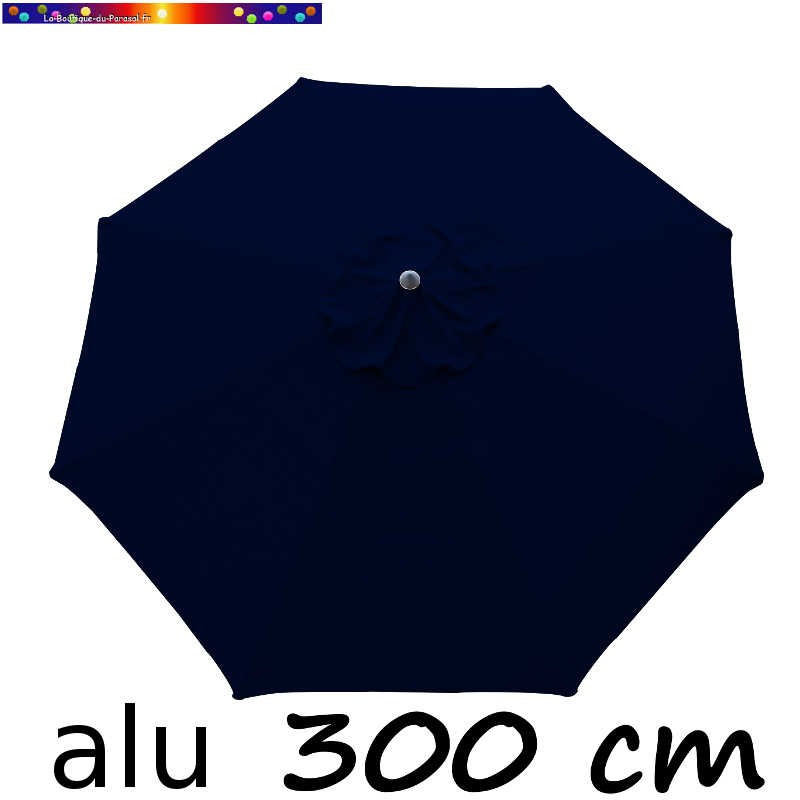 Parasol Lacanau rond (octogonal) Diamètre 300 cm en Aluminium avec toile couleur Bleu Marine : détail de la toile vue de dessus Parasol Lacanau rond (octogonal) Diamètre 300 cm en Aluminium avec toile couleur Bleu Marine : détail de la toile vue de dessus