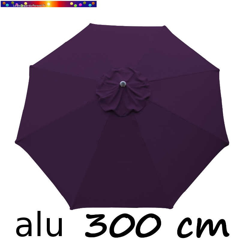 Parasol Lacanau rond (octogonal) Diamètre 300 cm en Aluminium toile couleur Lilas Violette : détail de la toile vue de dessus Parasol Lacanau rond (octogonal) Diamètre 300 cm en Aluminium toile couleur Lilas Violette : détail de la toile vue de dessus