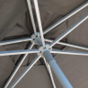 Parasol Biarritz diamètre 300 cm Gris Taupe : détail du système d'ouverture du parasol