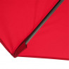 Parasol Biarritz diamètre 300 cm Rouge Coquelicot : détail du fourreau de fixation de la toile