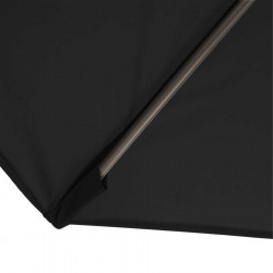 Parasol Biarritz diamètre 300 cm Gris Anthracite : détail du fourreau de fixation de la toile