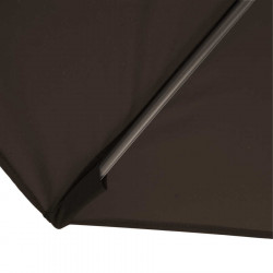 Parasol Biarritz diamètre 300 cm Gris Taupe : détail du fourreau de fixation de la toile
