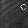 Voile d'Ombrage Triangle 500 cm Gris Anthracite : détail de l'anneau d'accrochage de la toile 