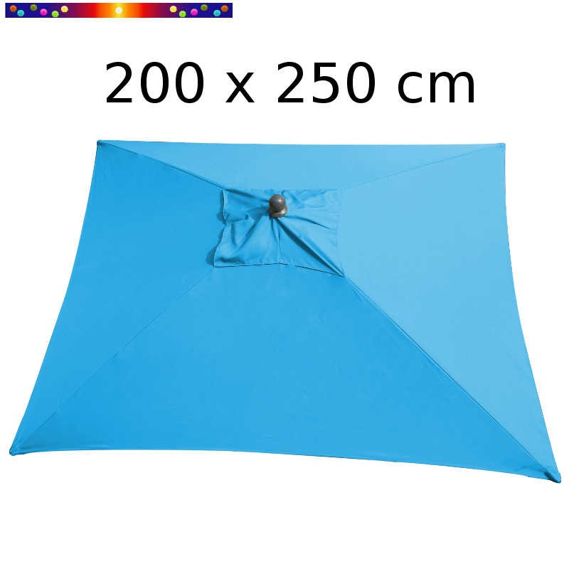 Parasol Arcachon Bleu Azur 200 x 250 cm Alu : vu de dessus Parasol Arcachon Bleu Azur 200 x 250 cm Alu : vu de dessus