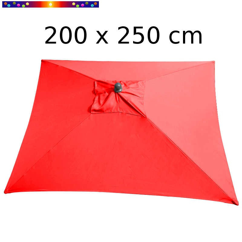 Parasol Arcachon Rouge Coquelicot 200 x 250 cm Alu : vu de dessus Parasol Arcachon Rouge Coquelicot 200 x 250 cm Alu : vu de dessus