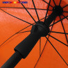 Parasol Orange Mandarine 200 cm design italien : vu du système push-up