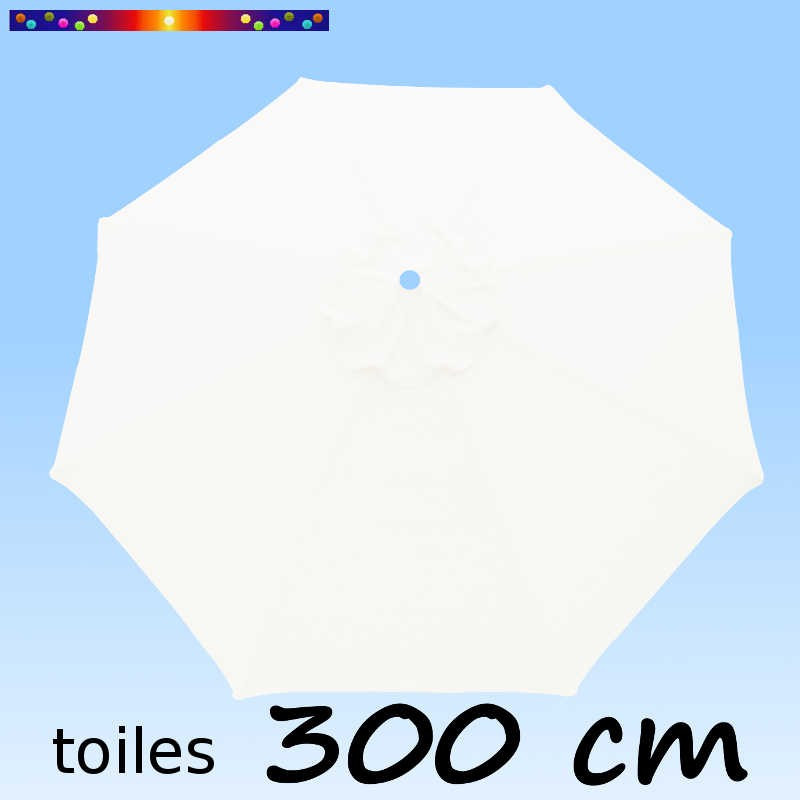 Toile en second choix : Toile de remplacement pour parasol 300 cm COULEUR BLANC Toile en second choix : Toile de remplacement pour parasol 300 cm COULEUR BLANC