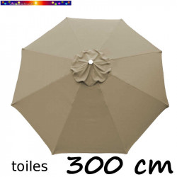 Toile en second choix : Toile de remplacement pour parasol 300 cm COULEUR TAUPE