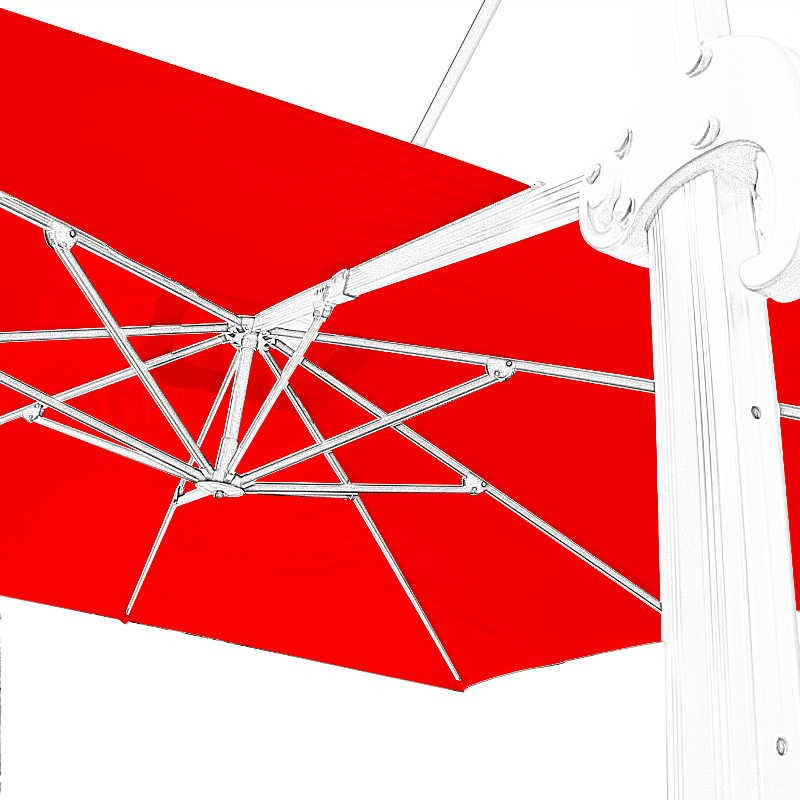 Toile en second choix : Toile 3x3 pour Parasol déporté Biscarrosse ROUGE Toile en second choix : Toile 3x3 pour Parasol déporté Biscarrosse ROUGE