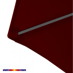 Toile de remplacement pour parasol HEXAGONAL 300 cm couleur Rouge Bordeaux : détail du pochon d'accrochage de la baleine