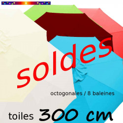 Toile second choix : Toile de remplacement pour parasol OCTOGONAL 300 cm toutes les couleurs disponibles