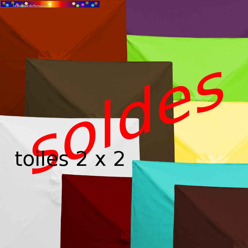 Toile second choix : Toile de remplacement pour parasol carré 200 cm x 200 cm : toutes les couleurs Toile second choix : Toile de remplacement pour parasol carré 200 cm x 200 cm : toutes les couleurs
