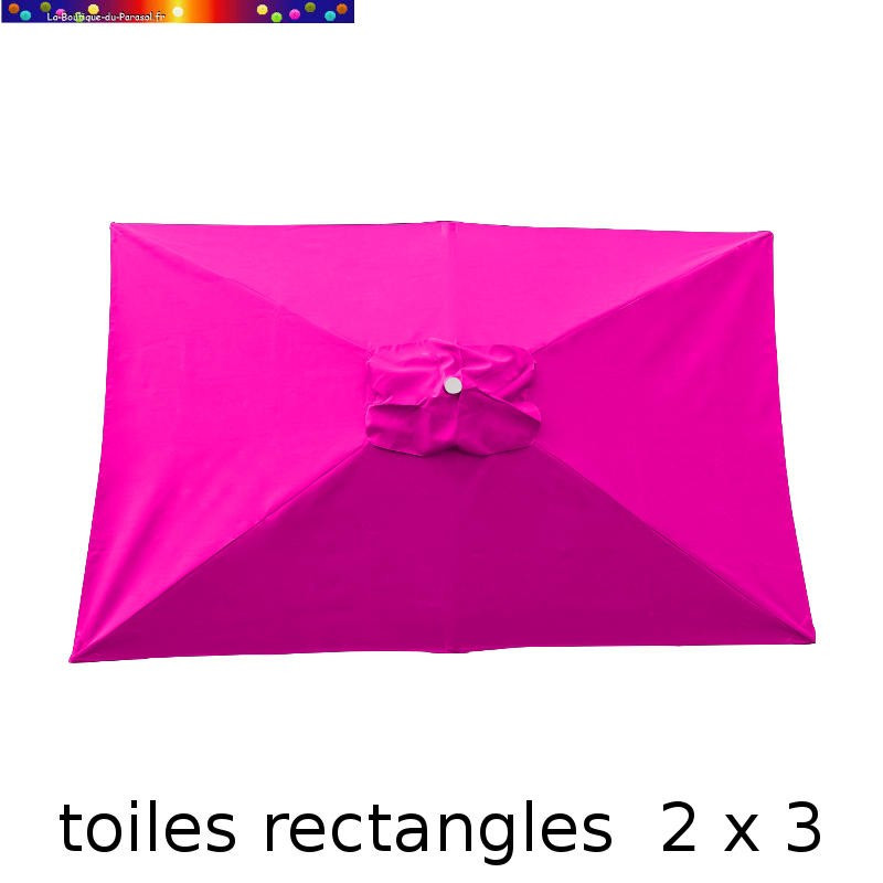 Toile 3° choix : Toile pour parasol rectangle 2x3 Rose Fushia